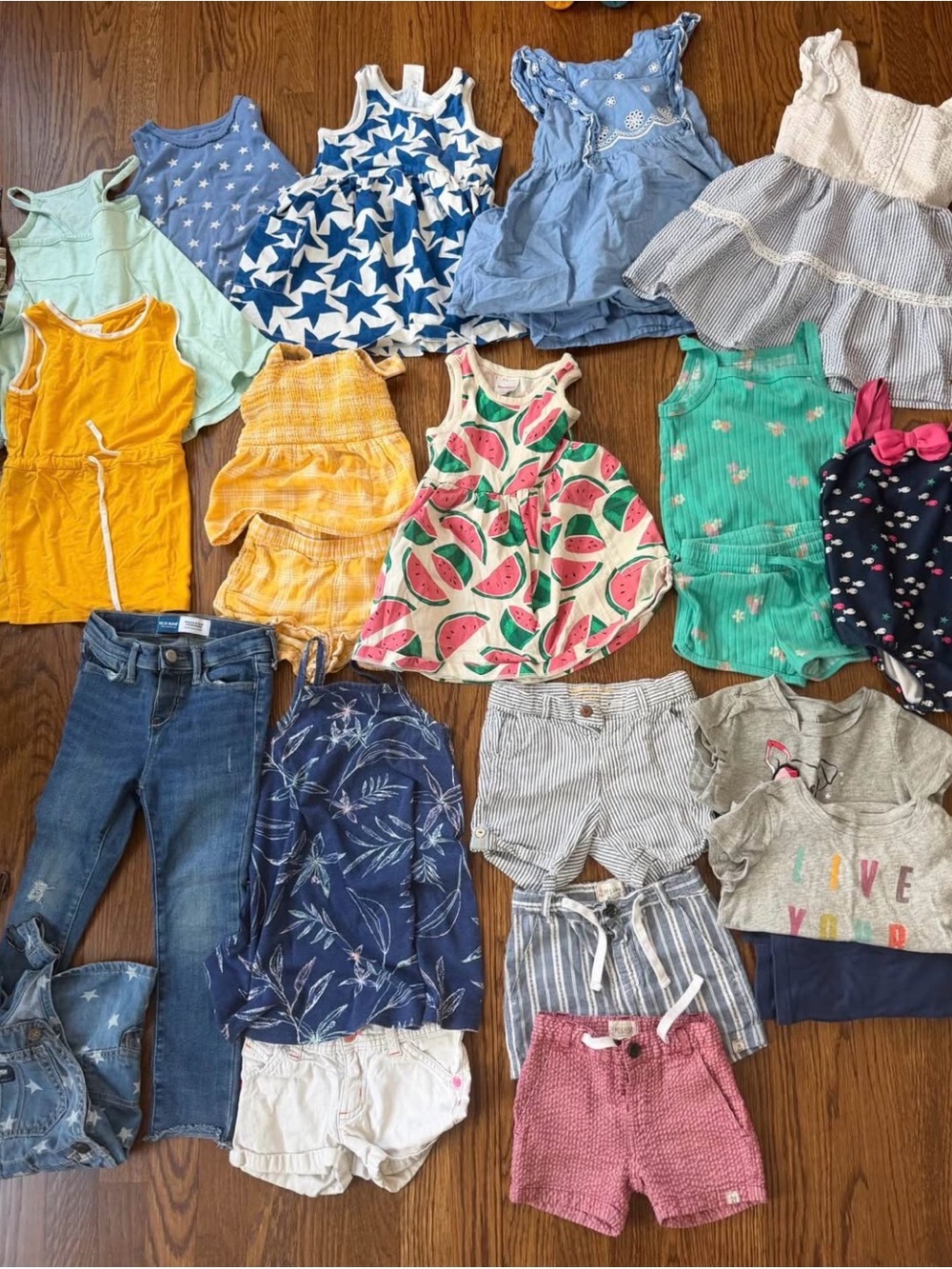 Toddler 2-3T Mixed Summer Clothing Lot - Hanna Andersson, Old Navy, Vild